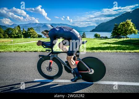 Fai una corsa intorno ad Attersee Austria 2023 Foto Stock