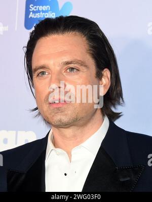 Los Angeles, USA. 1 febbraio 2024. Sebastian Stan arriverà al 21° Gala annuale del G'Day USA Arts tenutosi presso lo Skirball Cultural Center il 1° febbraio 2024 a Los Angeles, California. © ALO/AFF-USA.com credito: AFF/Alamy Live News Foto Stock