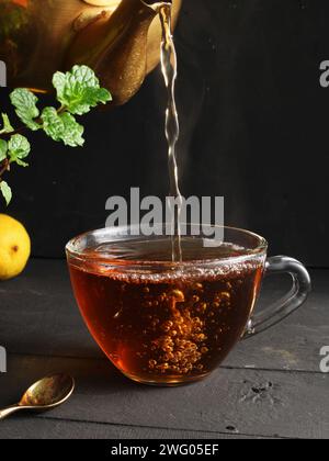 tè caldo Foto Stock