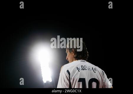 Madrid, Spagna. 1 febbraio 2024. Luka Modric del Real Madrid visto durante la partita di la Liga 2023/24 tra Getafe e Real Madrid al Coliseum Stadium. Getafe 0 : 2 Real Madrid credito: SOPA Images Limited / Alamy Live News Foto Stock