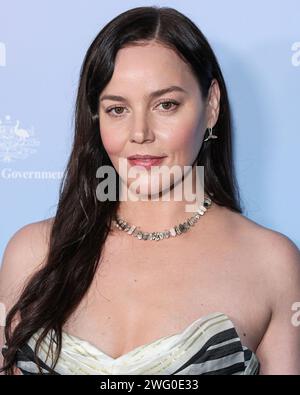 Los Angeles, Stati Uniti. 1 febbraio 2024. LOS ANGELES, CALIFORNIA, USA - 01 FEBBRAIO: Abbie Cornish arriva al 21° Gala annuale del G'Day USA (American Australian Association) Arts 2024 tenutosi presso lo Skirball Cultural Center il 1° febbraio 2024 a Los Angeles, California, Stati Uniti. (Foto di Xavier Collin/Image Press Agency) credito: Image Press Agency/Alamy Live News Foto Stock