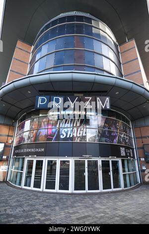 Broad Street, Birmingham 2 febbraio 2024 - il nightclub PRYZM di Broad Street a Birmingham è stato chiuso come parte del gruppo Rekom UK che è entrato in amministrazione. L'Heidi's Bier Bar di Birmingham è stato salvato dalla chiusura poiché ha continuato a superare le proiezioni di vendita. Credito: Stop Press Media/Alamy Live News Foto Stock