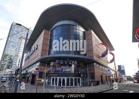 Broad Street, Birmingham 2 febbraio 2024 - il nightclub PRYZM di Broad Street a Birmingham è stato chiuso come parte del gruppo Rekom UK che è entrato in amministrazione. L'Heidi's Bier Bar di Birmingham è stato salvato dalla chiusura poiché ha continuato a superare le proiezioni di vendita. Credito: Stop Press Media/Alamy Live News Foto Stock