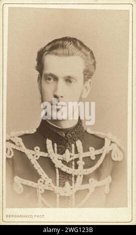 Granduca Paul Alexandrovich, ritratto testa e spalle, rivolto a sinistra, tra il 1870 e il 1886. Foto Stock