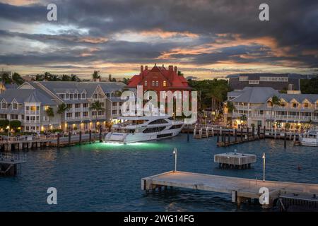 Atmosfera serale al porto di Key West Florida USA Foto Stock