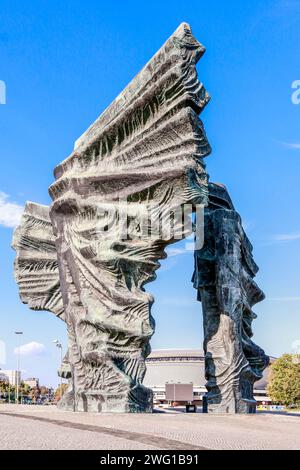 Gli insorti di Slesia' monumento a Katowice, Polonia. Foto Stock