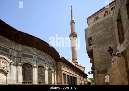 Moschea Sabil di Sulayman Agha al Siladhar Muizz Street al Cairo, Egitto Foto Stock