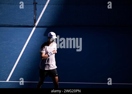 Melbourne, Australie. 26 gennaio 2024. Novak Djokovic durante il torneo di tennis Australian Open AO 2024 del grande Slam il 26 gennaio 2024 al Melbourne Park di Melbourne, Australia. Foto Victor Joly/DPPI Credit: DPPI Media/Alamy Live News Foto Stock