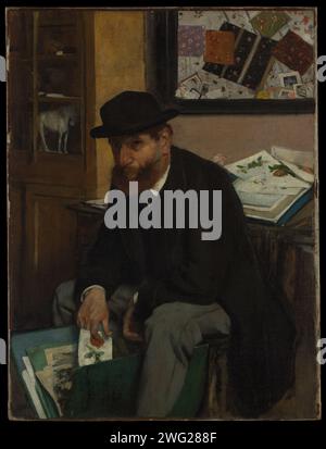 Il collezionista di stampe Edgar Degas 1866 Foto Stock