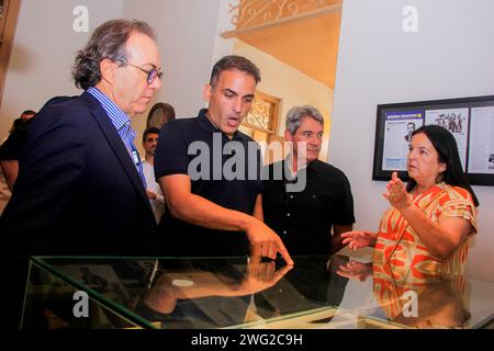 Pilar, Brasile. 2 febbraio 2024. Il sindaco di Pilar, Renato Filho, ha ricevuto, questo venerdì (02), la delegazione del servizio brasiliano di supporto alle micro e piccole imprese (Sebrae Nacional) per una visita tecnica nella città che si distingue per la promozione dell'imprenditorialità e le cui azioni hanno valso al gestore comunale il Premio Sebrae Mayor Entrepreneur, nella categoria “città imprenditoriale”, nel 2022. Crediti: GUIDO JR./FotoArena/Alamy Live News Foto Stock