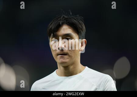 Al Wakrah, Qatar. 2 febbraio 2024. Al-Wakrah, QATAR - 2 febbraio - durante la partita tra Australia e Corea del Sud nei quarti di finale all'AFC Asia Cup allo stadio al Janoub di al-Wakrah, Qatar, 02 febbraio 2024. Crediti: Sebo47/Alamy Live News Foto Stock