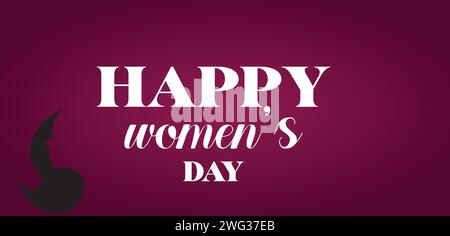 Happy Woman's Day elegante design Text Illustrazione Vettoriale