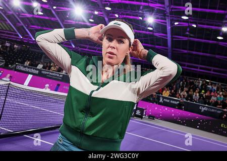 Linz, alta Austria, Austria. 2 febbraio 2024. Anastasia Pavlyuchenkova in azione durante l'alta Austria Ladies Linz - Womens Tennis, WTA500 (Credit Image: © Mathias Schulz/ZUMA Press Wire) SOLO USO EDITORIALE! Non per USO commerciale! Foto Stock