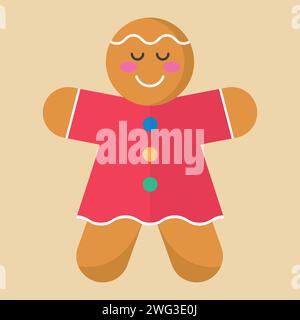 Donna del pane allo zenzero Illustrazione Vettoriale