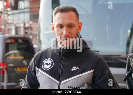 Sheffield, Regno Unito. 27 gennaio 2024. Brighton Coach Andrew Crofts durante la partita del quarto turno Sheffield United FC vs Brighton & Hove Albion FC Emirates fa Cup a Bramall Lane, Sheffield, Inghilterra, Regno Unito il 27 gennaio 2024 credito: Every Second Media/Alamy Live News Foto Stock