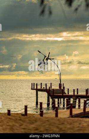 Spiaggia di mare tramonto Isola di Sanato Phú Quốc Vietnam Foto Stock