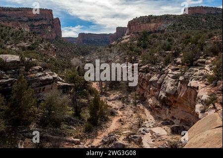 Il deserto scivola sotto la foce del devil's Canyon vicino a Fruita, Colorado Foto Stock