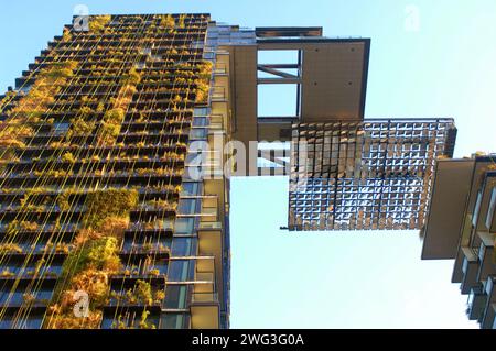 Giardino verticale di Patric Blanc presso lo sviluppo residenziale del Central Park a Chippendale Sydney, NSW, Australia. Foto Stock