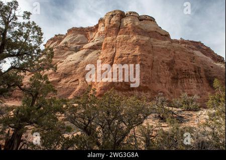 Entrada, promontorio di arenaria alla foce del devil's Canyon, vicino a Fruita, Colorado Foto Stock