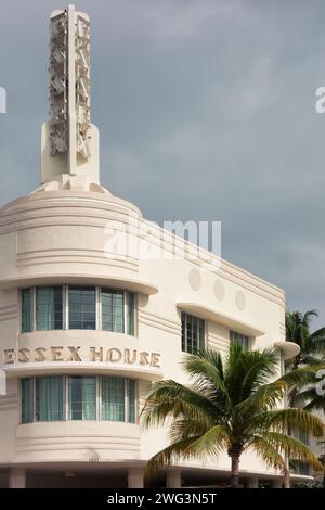 Casa Art Deco nel quartiere architettonico di Miami Beach, quartiere di South Beach di Miami Beach, Florida, Stati Uniti Foto Stock