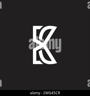 vettore logo semplice a forbice lettera k Illustrazione Vettoriale