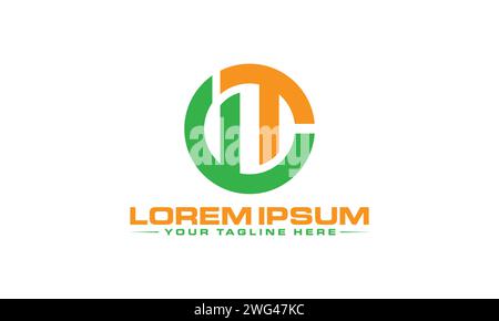 Design del logo TW Letter. Design esclusivo del logo. Illustrazione Vettoriale