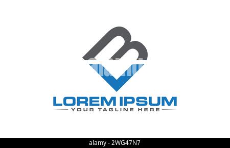 Logo VB Letter. Design del logo VB creativo e professionale. Illustrazione Vettoriale