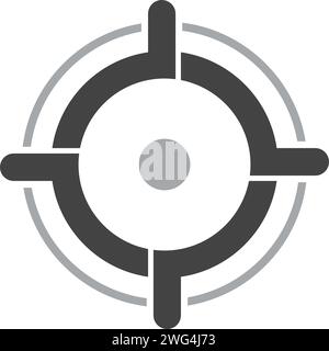 Design dell'illustrazione dell'icona vettoriale del modello con logo Focus Illustrazione Vettoriale