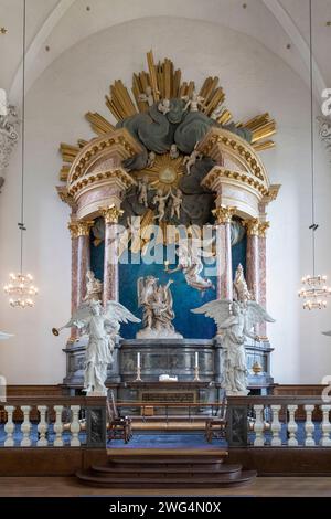 Die evangelisch-lutherische Erlšserkirche (dŠnisch VOR Frelsers Kirke) ist eine Barockkirche in der dŠnischen Hauptstadt Kopenhagen. SIE e Besonder Foto Stock