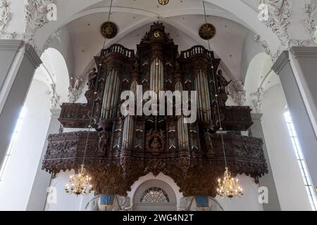 Die evangelisch-lutherische Erlšserkirche (dŠnisch VOR Frelsers Kirke) ist eine Barockkirche in der dŠnischen Hauptstadt Kopenhagen. SIE e Besonder Foto Stock