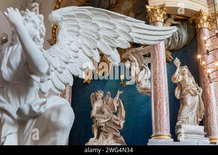 Die evangelisch-lutherische Erlšserkirche (dŠnisch VOR Frelsers Kirke) ist eine Barockkirche in der dŠnischen Hauptstadt Kopenhagen. SIE e Besonder Foto Stock