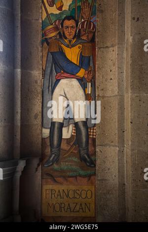 Affreschi degli eroi, Museo dell'Arte e della Cultura, College di San Ildefonso, fondato nel 1588, Centro storico, città del Messico, Messico Foto Stock