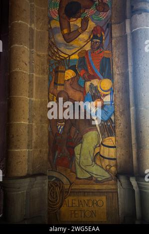 Affreschi degli eroi, Museo dell'Arte e della Cultura, College di San Ildefonso, fondato nel 1588, Centro storico, città del Messico, Messico Foto Stock