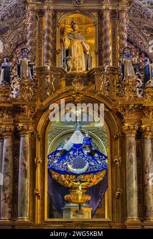 Nostra Signora del Rosario, Cappella del Rosario, 1690, Chiesa di Santo Domingo, Centro storico, sito Patrimonio dell'Umanità dell'UNESCO, Puebla, Stato di Puebla, Messico Foto Stock