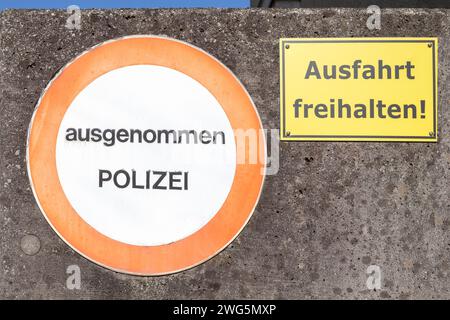 State fuori, tranne la polizia, Austria Foto Stock
