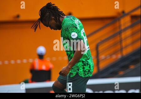 ABIDJAN, COSTA d'Avorio - 2 FEBBRAIO; Ademola Lookman della Nigeria durante la partita TotalEnergies Caf Africa Cup of Nations (Afcon 2023) tra Nigeria Foto Stock