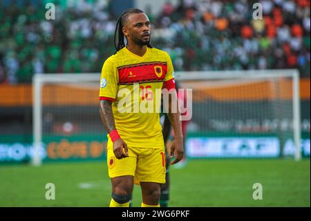 ABIDJAN, COSTA d'Avorio - 2 FEBBRAIO; Fredy Ribeiro dell'Angola durante la partita TotalEnergies Caf Africa Cup of Nations (Afcon 2023) tra Nigeria e Foto Stock