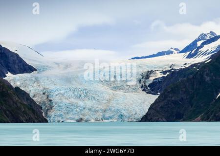 Ghiacciaio Holgate, Kenai Fjords National Park, Seward, Alaska, USA Foto Stock