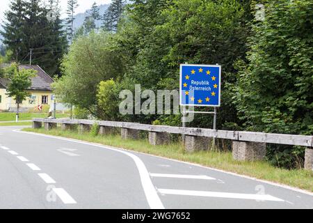 Ufficio informazioni, frontiera nazionale austriaca Foto Stock