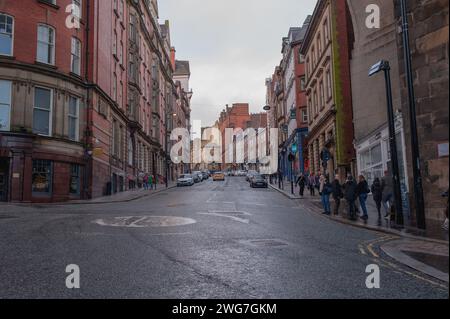 Vista di Dean Street a Newcastle. Foto Stock