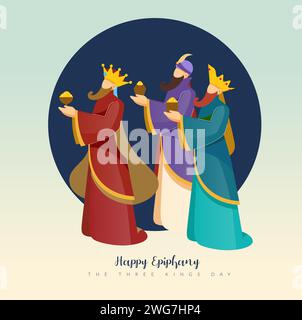 Three Kings Day - Epiphany - Stock Illustration as EPS 10 file Illustrazione Vettoriale