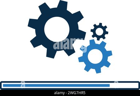 Icona di installazione dell'aggiornamento software - ideale per la progettazione e lo sviluppo di siti Web, file stampati e presentazioni, materiali promozionali, Illustr Illustrazione Vettoriale