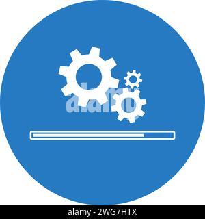 Icona di installazione dell'aggiornamento software - ideale per la progettazione e lo sviluppo di siti Web, file stampati e presentazioni, materiali promozionali, Illustr Illustrazione Vettoriale