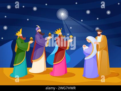 Three Kings Day - Epiphany - Stock Illustration as EPS 10 file Illustrazione Vettoriale