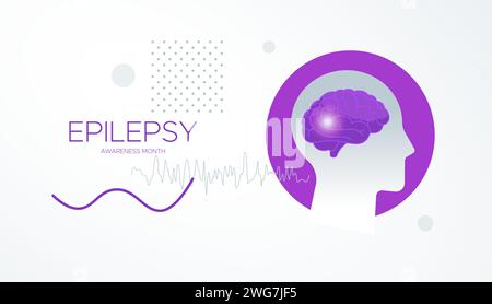 Epilessia - Una condizione neurologica - Stock Illustration as EPS 10 file Illustrazione Vettoriale