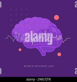 Epilessia - Una condizione neurologica - Stock Illustration as EPS 10 file Illustrazione Vettoriale