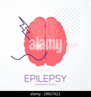 Epilessia - Una condizione neurologica - Stock Illustration as EPS 10 file Illustrazione Vettoriale