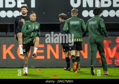 Nijmegen, Paesi Bassi. 3 febbraio 2024. NIJMEGEN, Stadium De Goffert, 03-02-2024, stagione 2023/2024, Eredivisie olandese. Durante la partita NEC-Heracles, giocatore NEC Nijmegen Tjaronn Chery Credit: Pro Shots/Alamy Live News Foto Stock