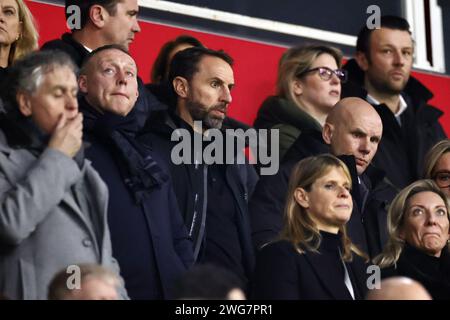 AMSTERDAM - l'allenatore nazionale dell'Inghilterra Gareth Southgate durante la partita olandese Eredivisie tra l'Ajax Amsterdam e il PSV Eindhoven alla Johan Cruijff Arena il 3 febbraio 2024 ad Amsterdam, Paesi Bassi. ANP MAURICE VAN STEEN Foto Stock