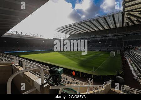 Newcastle upon Tyne, Regno Unito. 3 febbraio 2024. Vista generale dello stadio durante la partita di Premier League a St. James' Park, Newcastle upon Tyne. Il credito fotografico dovrebbe leggere: Nigel Roddis/Sportimage Credit: Sportimage Ltd/Alamy Live News Foto Stock